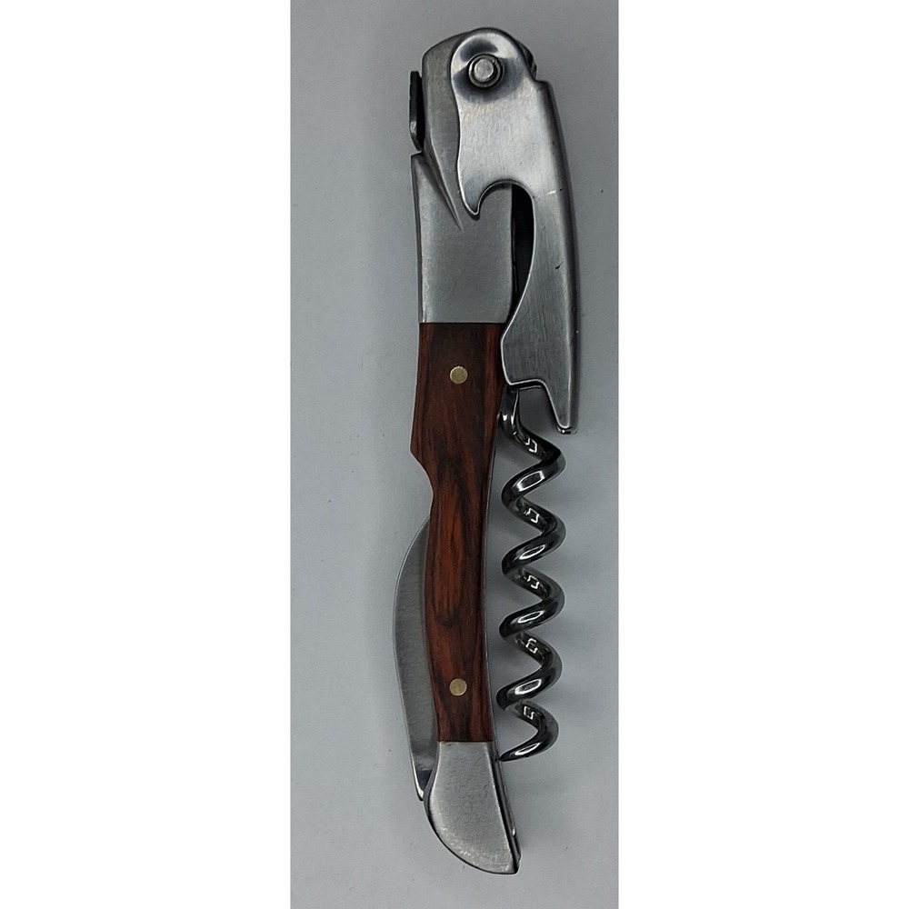 Wood Inlay Handle Corkscrew  Wine Promotion Bartender, bottle opener, foil cut - Picture 3 of 6